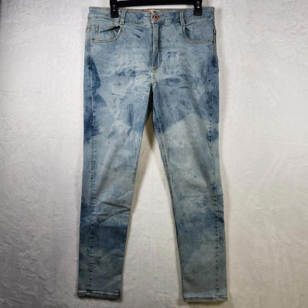 Women’s Zara Basic‎ Z1975 Denim Mid-Rise Distressed Skinny Jeans Size 12